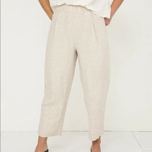 Elizabeth Suzann Andy Trouser in Flax Linen XL-R